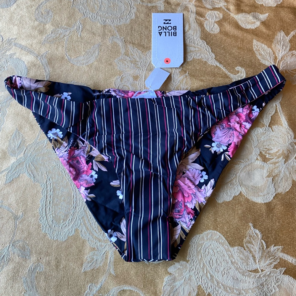 BILLABONG Mellow luv Tropic Medium Coverage Reversible Bikini Bottom NWT Size XL